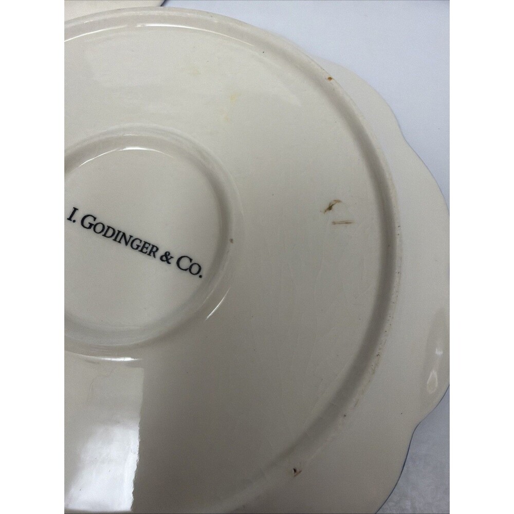 Vintage I. Godinger & Co. Hand Painted Plates Ceramic Floral Mediterranean Set 5 - Picture 10 of 11